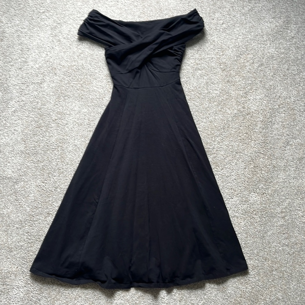 ASOS black midi dress